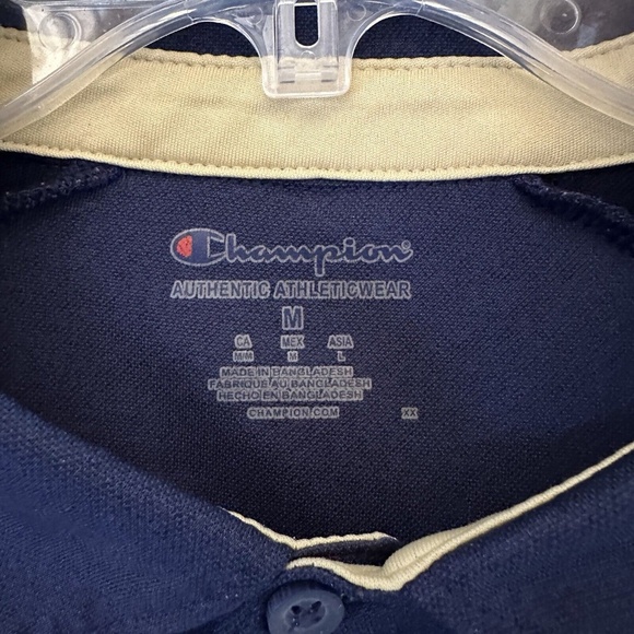 Georgia Tech Yellow Jackets Champion Mens Polo Shirt Blue Size M Medium - Picture 2 of 4